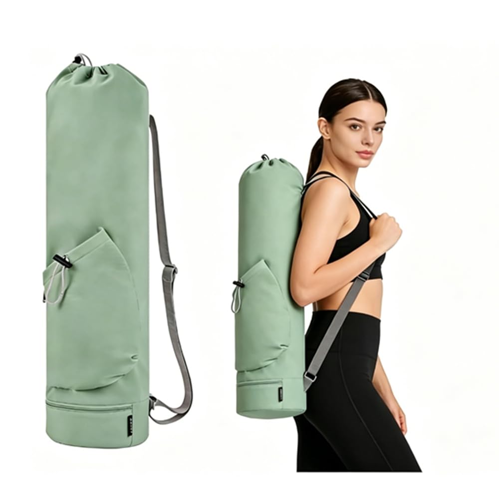 Oaygat Yoga Mat Bag Large with Carrying Strap, Bottle Pocket and Wet Compartment Yoga Mat Carry Bag Gym Pilates Bag for Women Men