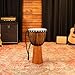 Meinl Percussion Djembe Drum African Hand Drum Instrument for Adults — NOT MADE IN CHINA — Mahogany Wood / Natural Head 13