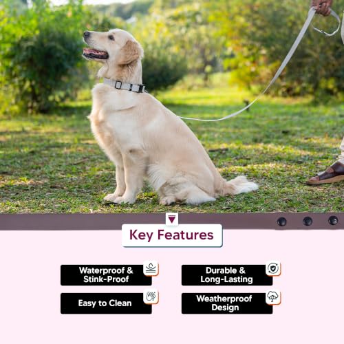 Image of Adil's Biothane Waterproof Dog Collar, Dog Leash & Collar Leash Combo | Heavy Duty TPU Coated Webbing | Adjustable Quick Release Buckle | Odour Resistant (Brown, M-18, Leash Only)