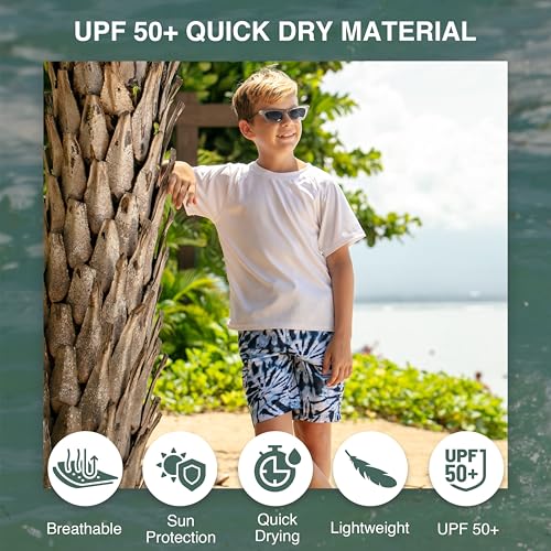 Image of Kanu Surf Boys' Toddler Troy Stripe Swim Trunks