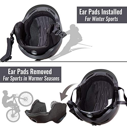 Image of Ski Helmet Snowboard Helmet - Active Ventilation Audio Compatible Snow Sports Luxury Helmet with ASTM Certified Safety for Men Women and Youth