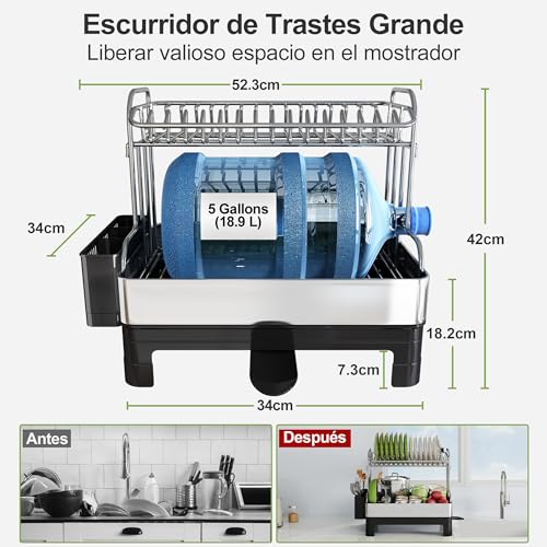 La Mejor Selección de Escurridor de acero inoxidable que Puedes Comprar On-line. 14 escurridor de acero inoxidable marca MAJALiS (2)