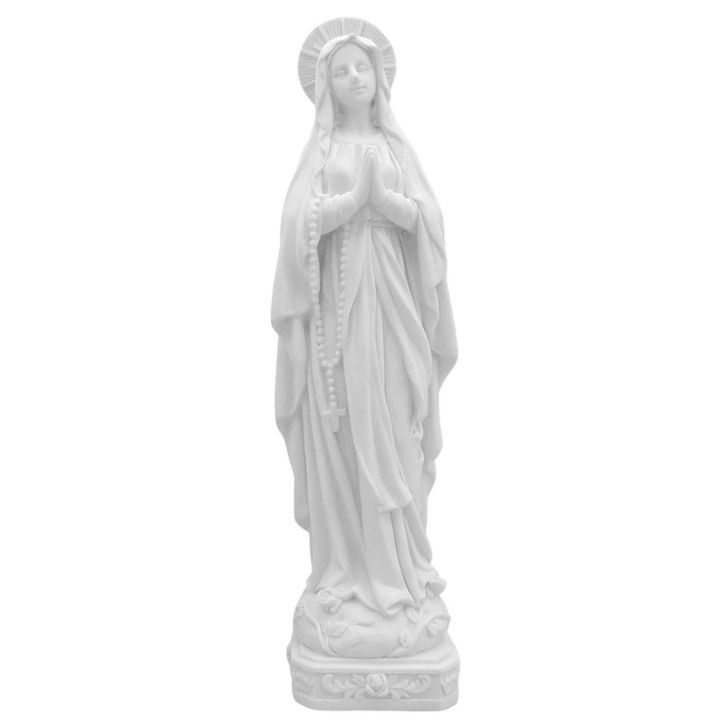 PlentifulHome Lourdes Virgin Mary Statue, Catholic Blessed Mother Mary Figurine