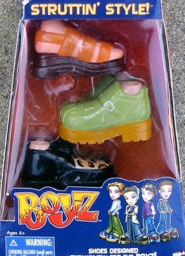 Chaussures Bratz Boyz Struttin Style avec bottes vertes et sandales marron