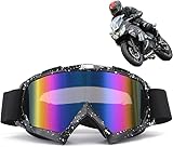 KUONTD Gafas de Esquí Gafas de Esquí para Hombre y Mujer 100% de Protección UV Contra el Viento y la Arena Lentes de Color Ajustables Adecuado para la Práctica del Esquí