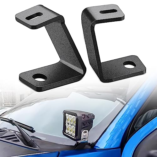 Nilight Ditch Light Bracket Hood Mount Brackets for Front A-Pillar Auxiliary Offroad LED Pod Lights Work Lighting on F150 Raptor 2017-2023 F-150 2015-2023