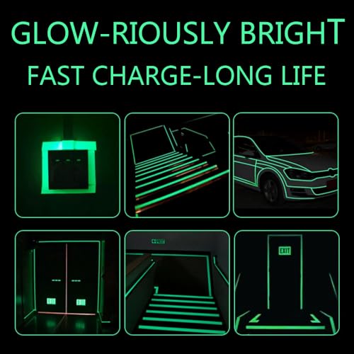 Purplewillow PW-25 Glow In The Dark Tape,Self Luminescent,Bright Fluorescent Tape-Luminous Signs thumb #3