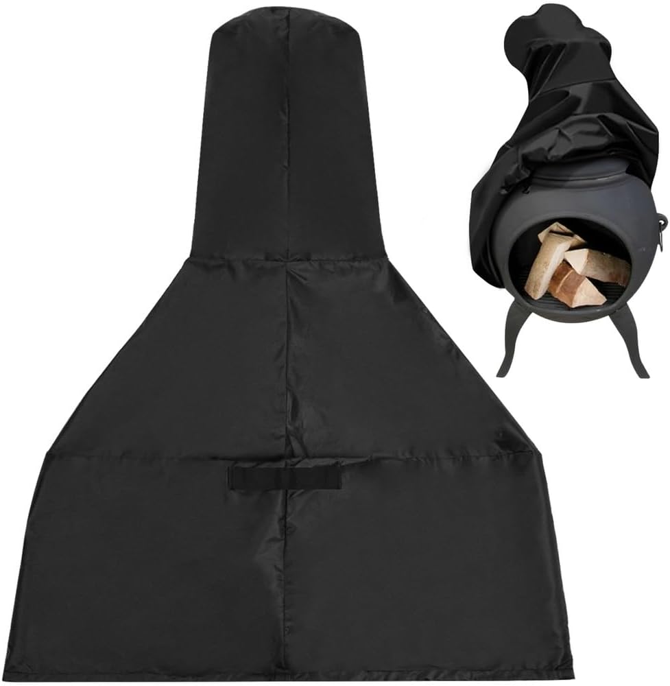 24 X 48 Inch Chiminea Cover for Outdoor Use, Heavy Duty Waterproof Oxford Fabric with Drawstring