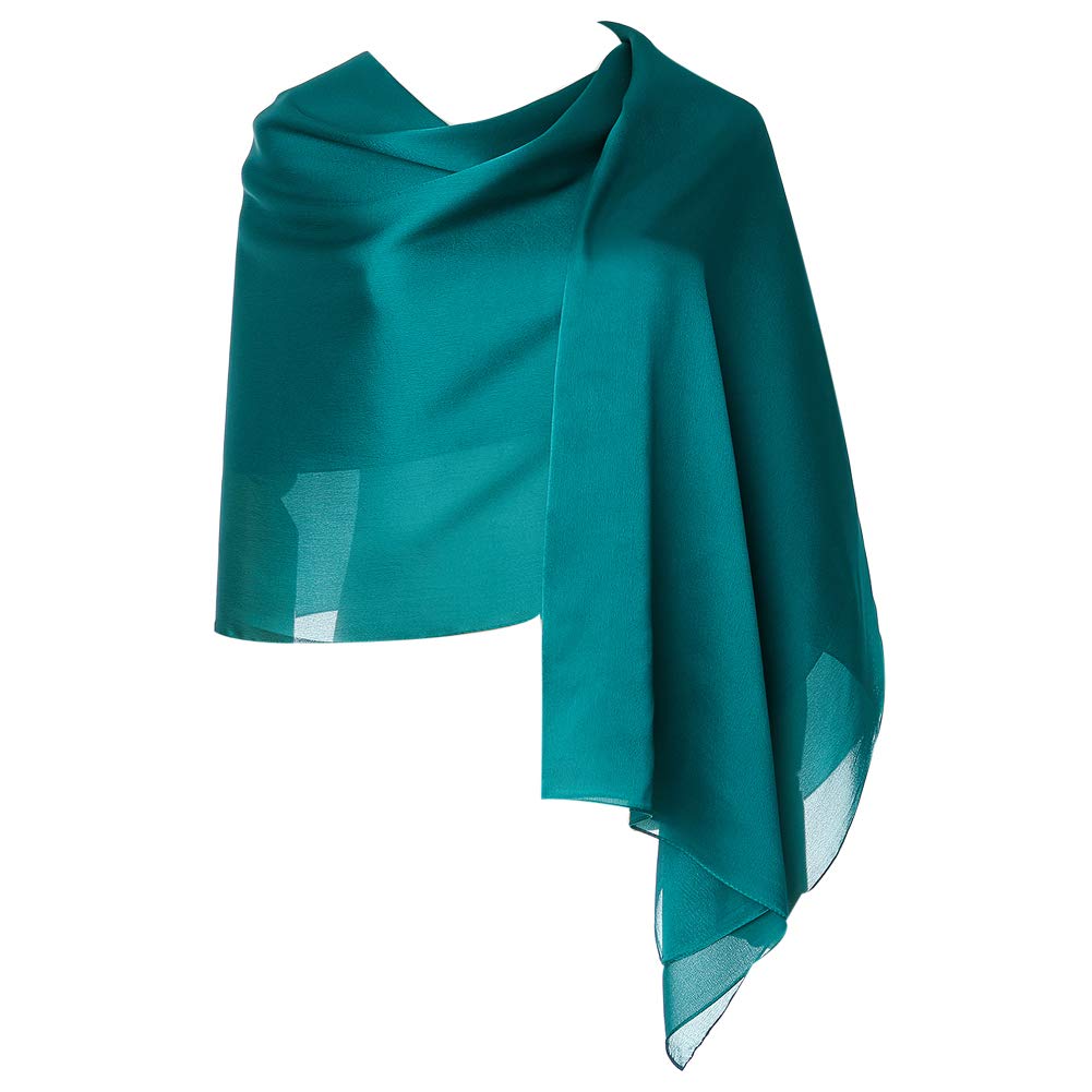 CYZLANN Women's Scarves 100% Silk Long Lightweight Scarfs for women(green-A)