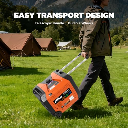 Image of GENMAX 6250w Tri-Fuel Silent Inverter Generator(2026Model)Features 2-Wire Auto Start /Stop,bluetooth APP Control,CO Sensor,Digital Display&50A Outlet-Ideal for Home Backup&Camping Outdoor,EPA Compliant
