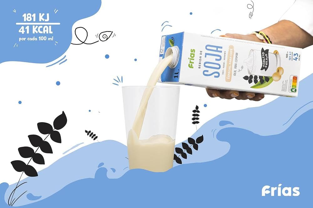 Frías Bebida Vegetal de Soja Calcio Pack 6x1L Sin Gluten Sin Lactosa Vegana