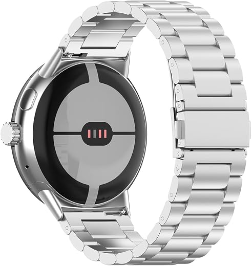 LYSANDRA Metal Band Compatible with Google Pixel Watch 3 45mm bands, Quick Release Stainless Steel Metal Replacement Strap...