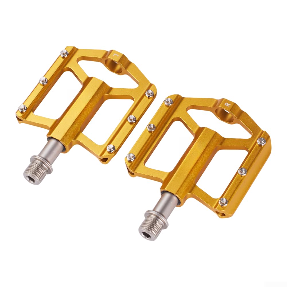 Pedales de bicicleta, aleación de aluminio de 3 rodamientos, diseño plegable antideslizante para bicicletas plegables de carretera de montaña