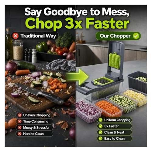 Multi-cortador de verduras 16 en 1 para cocina miniatura 6