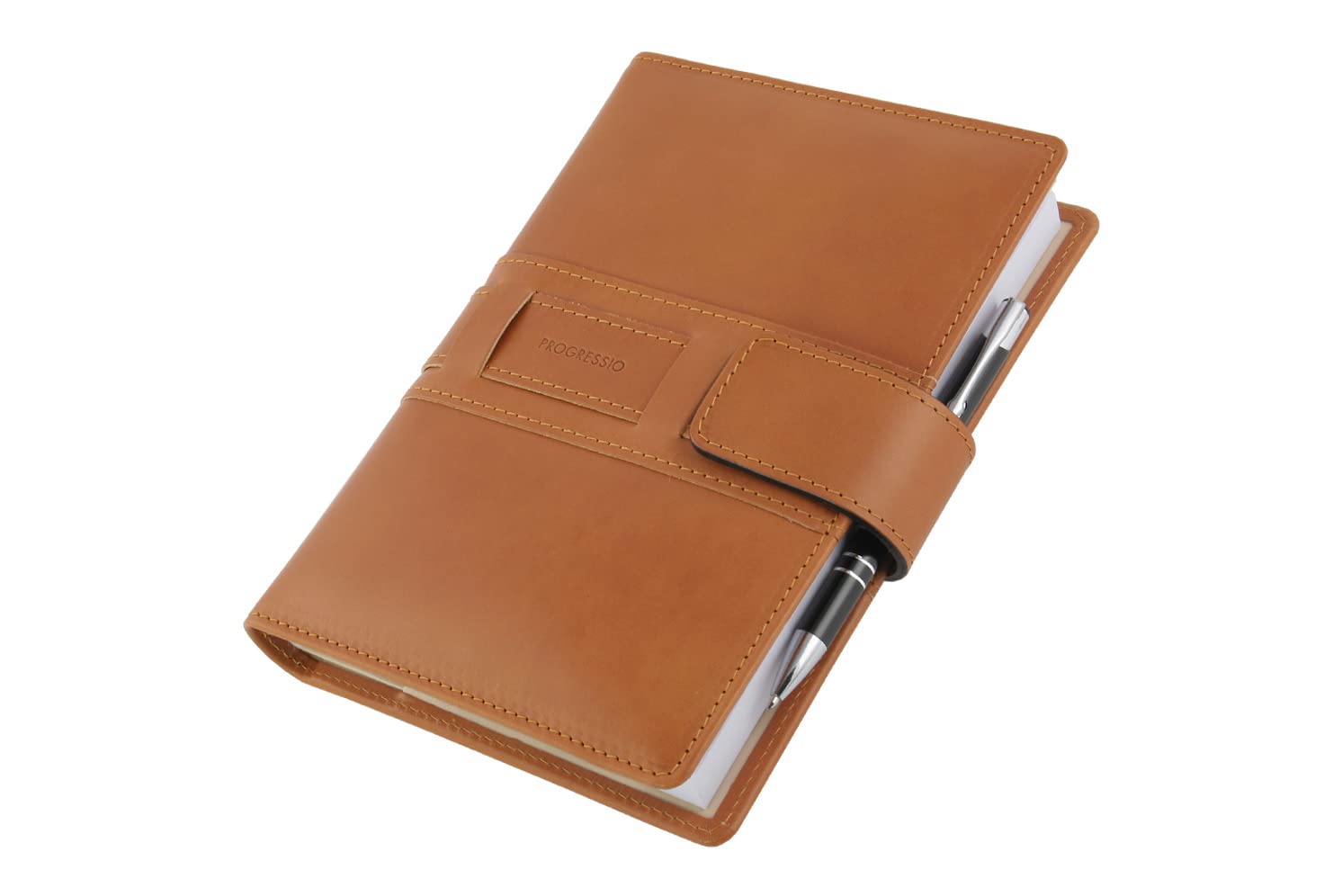 Agenda 2027 in Vera Pelle - Planner Giornaliero a Righe 12 Mesi - cm 15x21 (A5) - Collezione exclusive - Cuoio