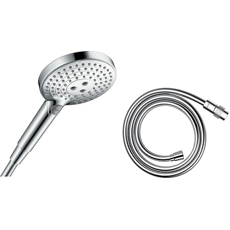 hansgrohe wassersparender Duschkopf Raindance Select S, Sparduschkopf, Duschbrause, 3 ...