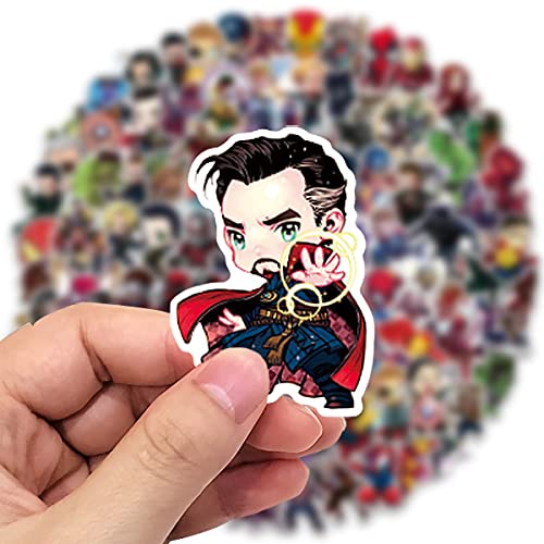 100Pcs Teens Superheros Stickers,Avengers Decals,Waterproof For Laptop Water Bottle Car Cup Computer Guitar Skateboard Luggage Bike Bumper, Kid/Teen Gift #TOP3
