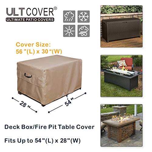 image for ULTCOVER Patio Deck Box Storage Bench Cover - Waterproof Outdoor Recta