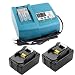 Produktbild 2 Einheiten BL1850 18V 5.0Ah akku mit 1,5A DC18RC ladegerät Ersatz für Makita Rasentrimmer DUR365UZ winkelschleifer DGA511Z Grasschere DUM604Z Hobel DKP180Z Gebläse DUB183Z