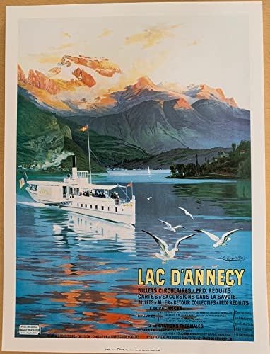 Affiche Lac d'Annecy par Hugo d'Alesi, impression d'art en 30x40cm