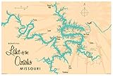 Lake of The Ozarks Missouri Map Giclee Art Print Poster by Lakebound 12" x 18"