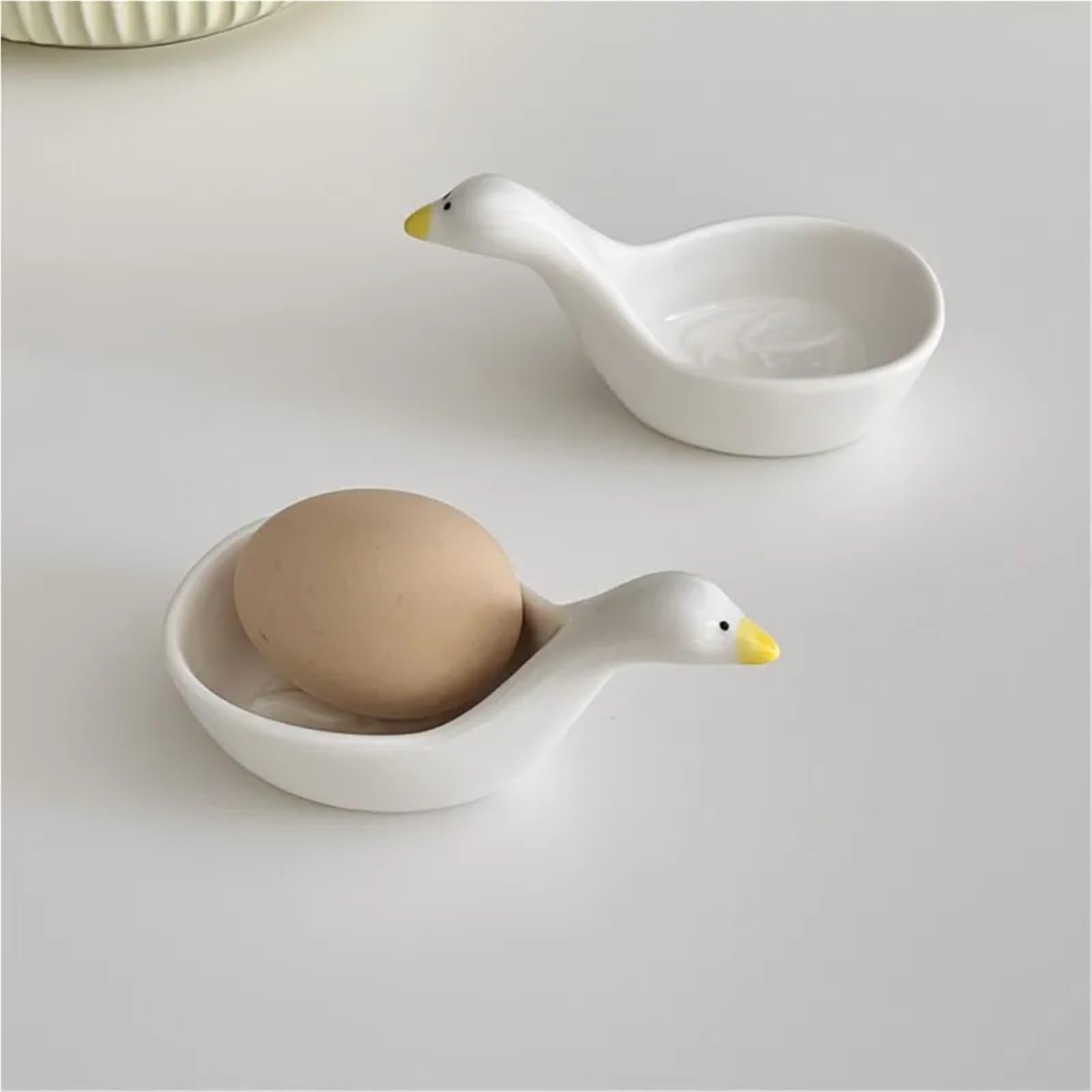 Coquetiers, 5 pièces Belle Mini oie Style créatif en céramique Errant décoration de la Maison Porte-Oeufs Tasse Oeuf Outil