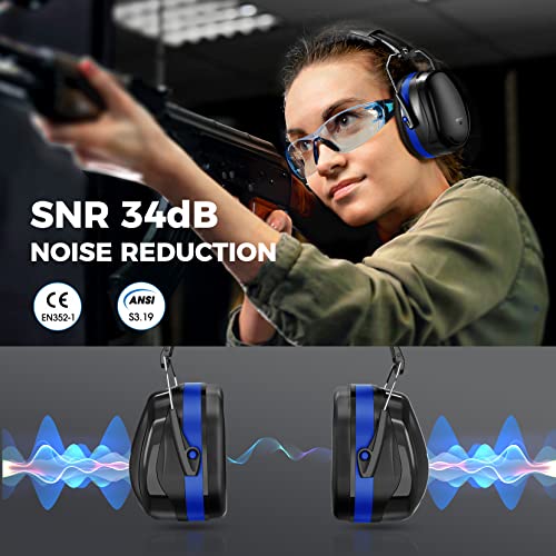 CGZZ Safety Earmuffs, Blue+Black, One Size - Image 3