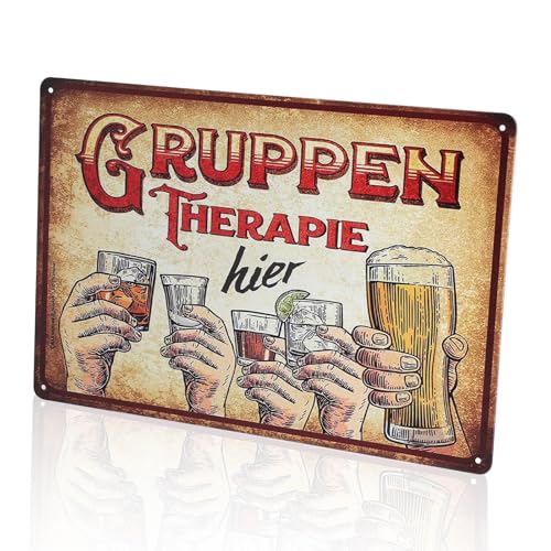 KQDRAVINE Blechschild Retro Bier 30 x 20 cm, Metall Bar Schild mit Lustigem Spruch, Vintage Wanddekoration für Wohnzimmer Bar Deko Theke