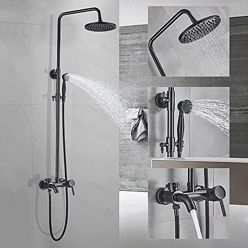 Système de douche à effet pluie et douche à main bronze frotté - 5