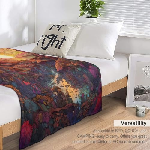 Couverture lit flannel douce et chaude plaid abstrait premium - 6