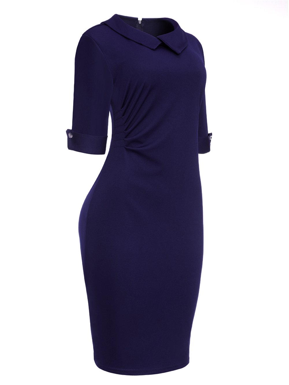 slim fit dress slacks On the Horizon Tunic Dress: Black main image 1