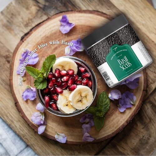 Image of Jivo Raw Basil Seeds for weight loss - 200gm | Sabja Seed, Takmuria Seeds 200g (Jar Pack) | High Fibre And Omega 3