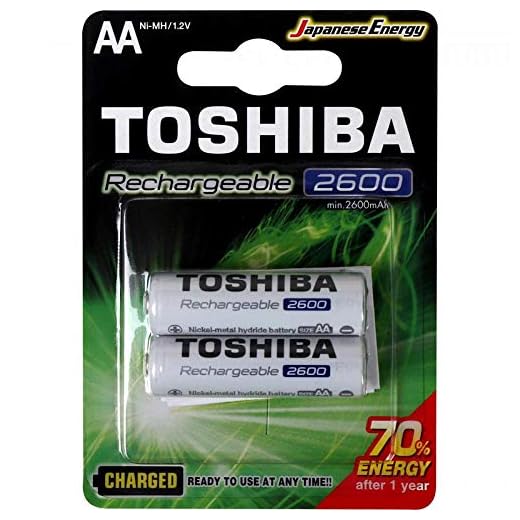 Pilha Recarregável AA 1,2V 2600mAh TNH6GAE TOSHIBA (Cartela com 2 unid.)