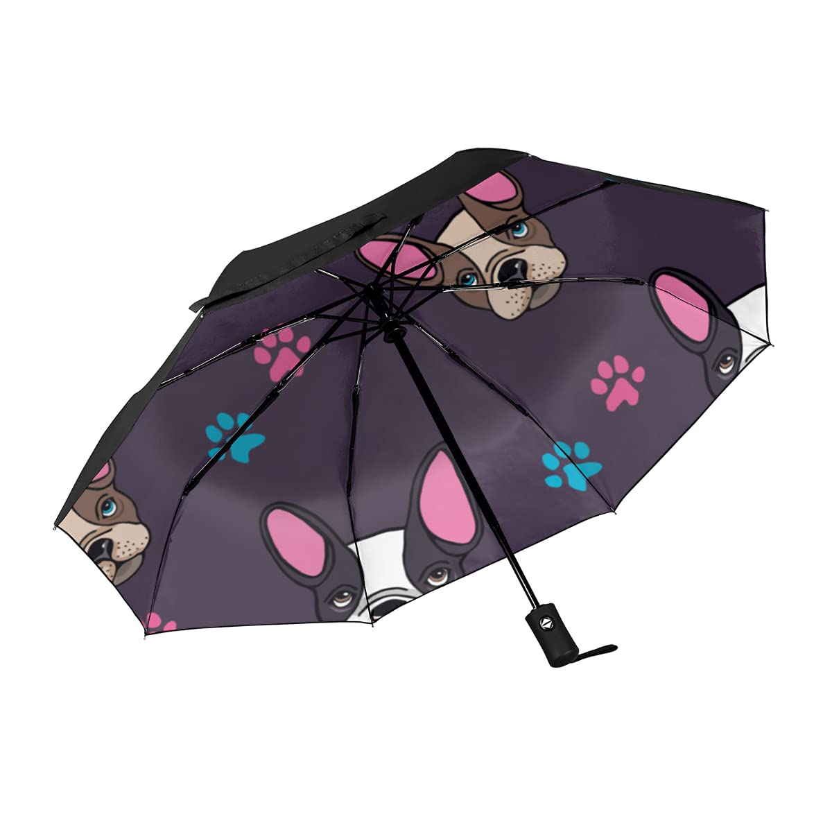 Parapluie de voyage coupe-vent automatique 3 plis solide et léger