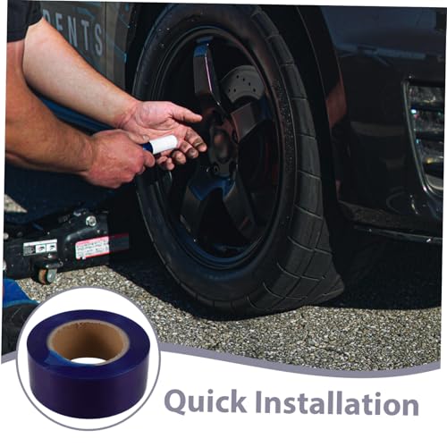 Cinta protectora para llantas y aros de automóvil y motocicleta, cinta adhesiva para protección de rines, material PE, color azul miniatura 3