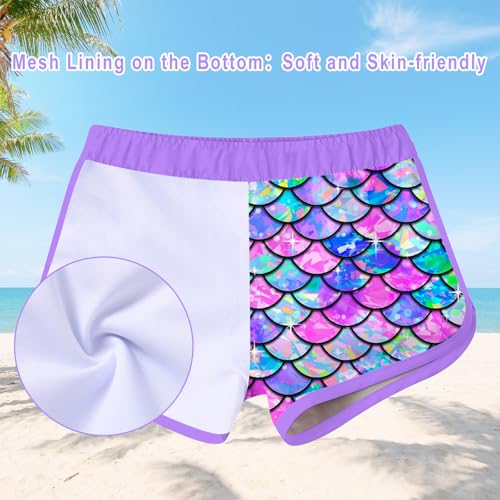 Image of Vogseek Girls Rash Guard Two Pieces Swimsuit Long Sleeve Bathing Suit for 3-10 Years