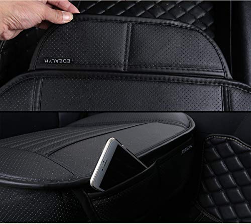 Edealyn Car Seat Protector Car Interior Cover Pu Leather Front Car Seat Cover Seat Cushion Cover For Car,Single Seat Cover Without Backrest 1Pcs (Gray) #TOP6