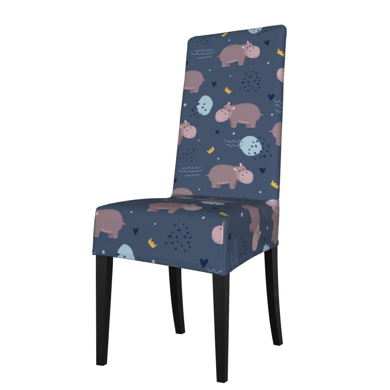 Lkymoh As Picture Hippo Animal, Chair Covers Stretch Chair Slipcovers For Dining Room, For Party Pet Protection Universal Fit Soft Polyester