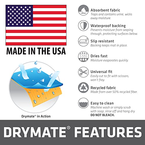 Image of Drymate 12-Pack Washable Pee Pads for Dogs (29x36), Waterproof, Absorbent, Slip-Resistant, Reusable Pet Training Potty Puppy Mats, Housebreaking, Incontinence Bed Pads, Crate, Kennel (USA Made)