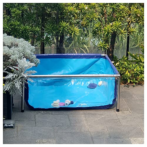 Bassin de stockage pour poissons sans fuite, bâche PVC renforcée et cadre acier rigide