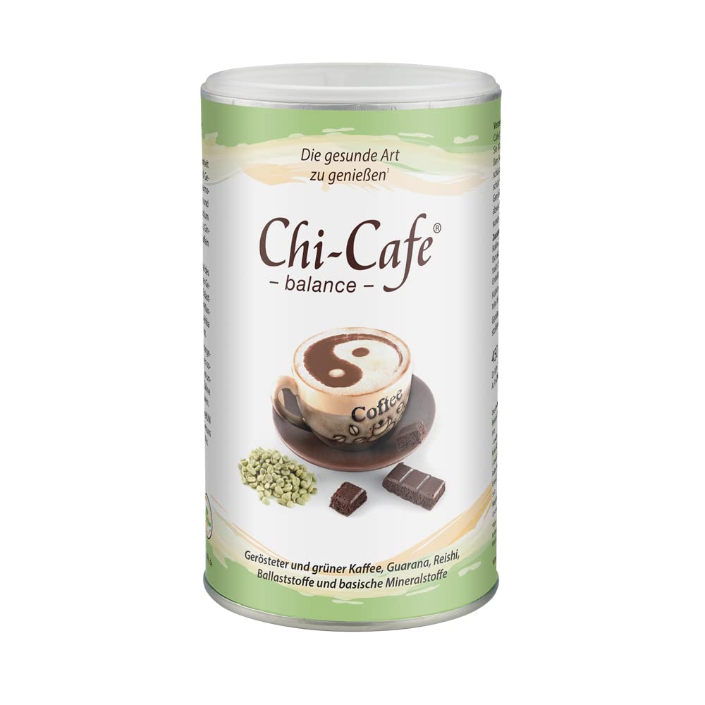 Chi-Cafe Balance Café Verde Lata 450 g I Disfruta un Café Soluble Saludable¹ Rico en Fibra Calcio y Magnesio I Bueno para la Digestión¹ Energía² y Sistema Nervioso³ I Vegano Sin Aditivos