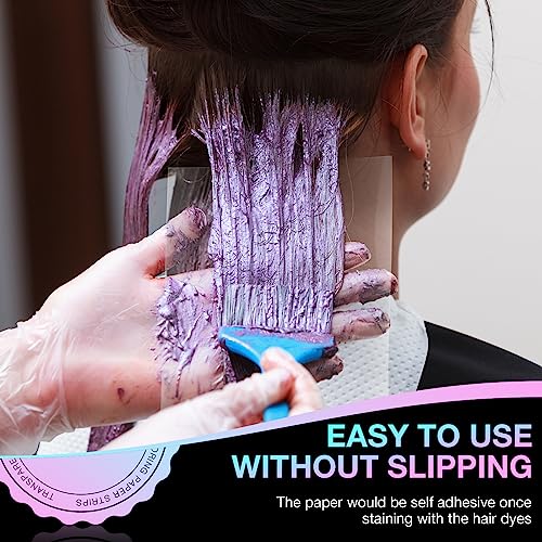 Noverlife 100Pcs Transparent Hair Coloring Paper Strips, Reusable Hair Wraps Hair Dye Paper Hair Tint Paper Hair Tint Paper, Professional Hair Highlighting Strips For Salon Barber Hair Stylists #TOP2
