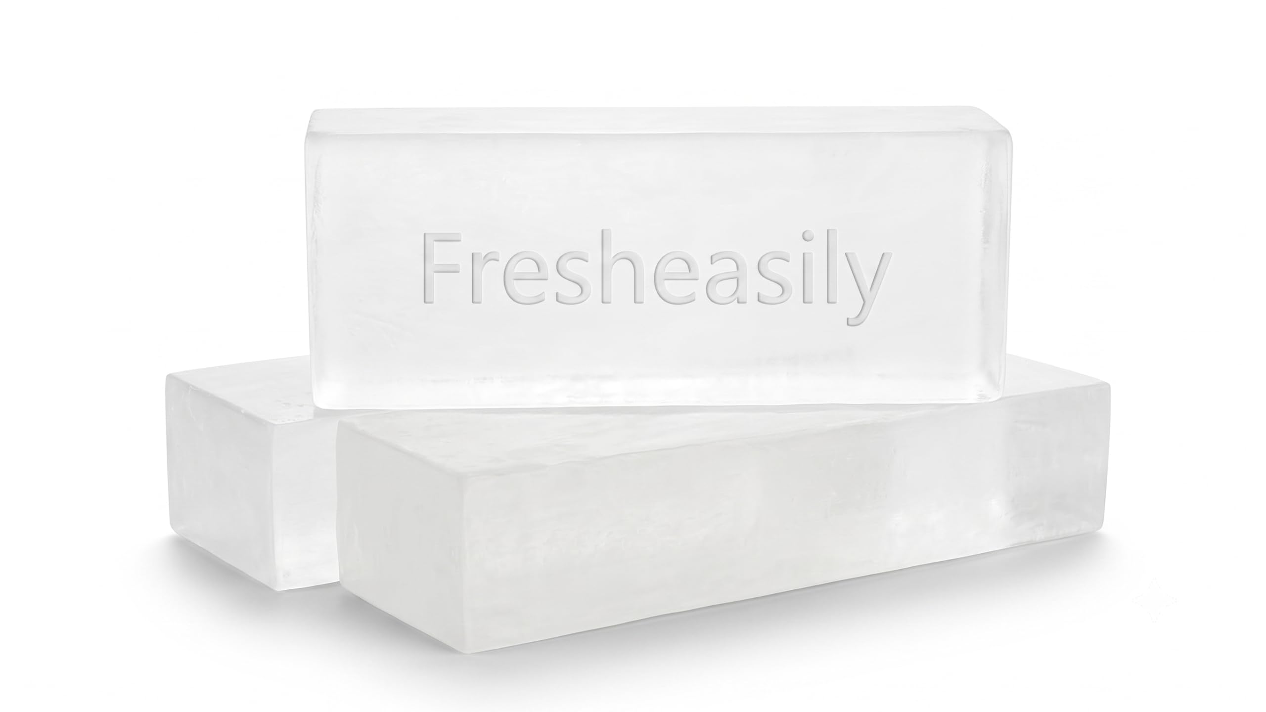 FRESHEASILY Ultra Clear Moisturizing Glycerin Transparent Soap Base 1kg | Melt & Pour Formula for Handmade Soap Making | SLS SLES & Paraben Free | Crystal Clear Finish (1 Kg)