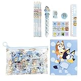 Ensemble de papeterie Bluey Kids au design exclusif : cet ensemble scolaire sur le thème Bluey présente un design original que les garçons et les filles adoreront, parfait pour motiver la créativité, l'apprentissage et l'organisation à l'école, à la maison ou lors d'activités parascolaires.