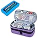 Luxja 2 Layers Insulin Case with an Ice Pack - Holds 6 Vials (10ml) or 2 Insulin Pens, Diabetic Bag with Supplies Storage Pockets, Purple