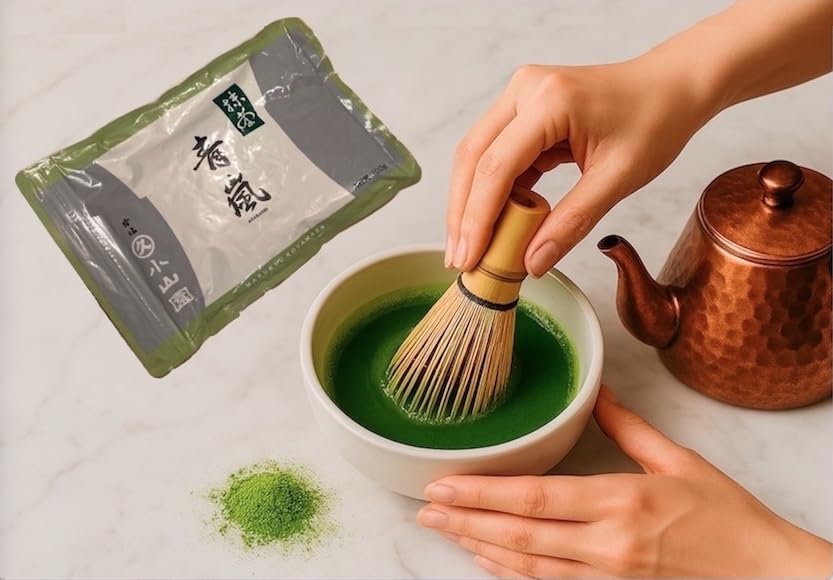 Aoarashi Matcha Culinary Grade Japanese Green Tea Powder 100g Bag Stone-Ground in Uji Kyoto for Lattes Smoothies Baking — view 3
