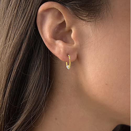 14K Yellow Gold High Polished Dolphins Hoop Earrings with Hinged Clasp | Dolphin Jewelry | Earrings For Sensitive Ears | Beautiful Hoop Earrings for Women | Solid Gold Earrings For Women2