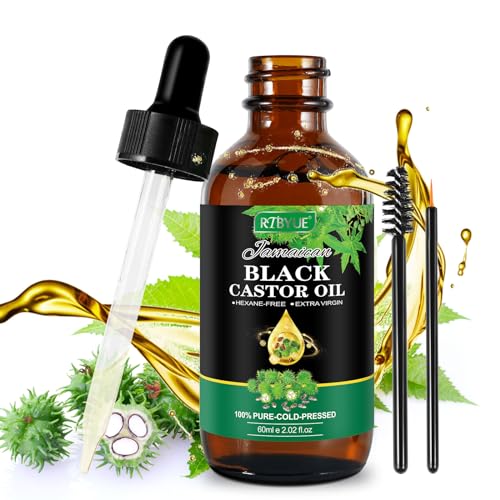 Aceite de Ricino Orgánico 60ml - 100% Puro y Prensado en Frío | Cuidado para cabello, uñas, pestañas, piel, barba | Castor Oil