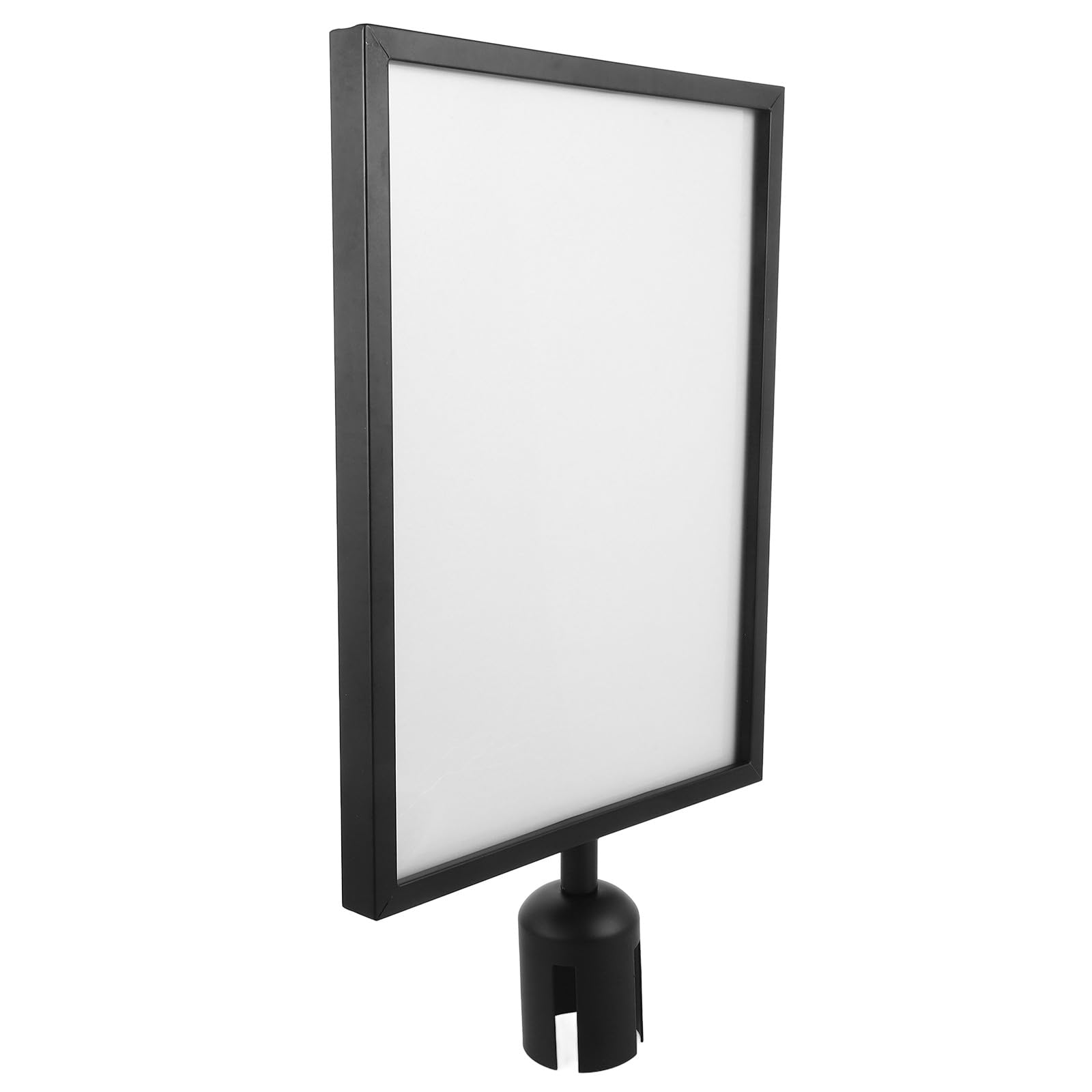 Balacoo Queue Barrier Sign Holder A3 Double Sided Portrait Frame Vertical Stanchion Post with Retractable Belt Compatible for Commercial Use