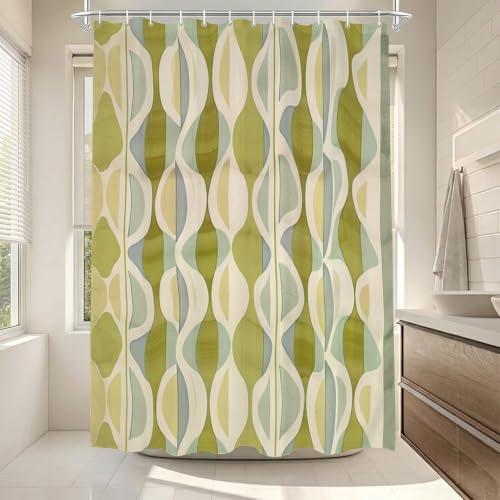 Rideau douche 150x170cm imperméable tissu polyester avec anneaux - 3